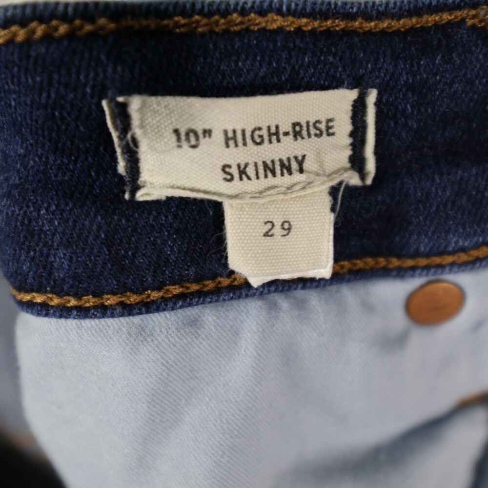 Madewell Women's Size 29 10" High Rise Skinny Jeans Dark Wash Stretch - Picture 6 of 8